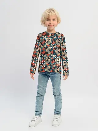Детский лонгслив / Арт геометрия