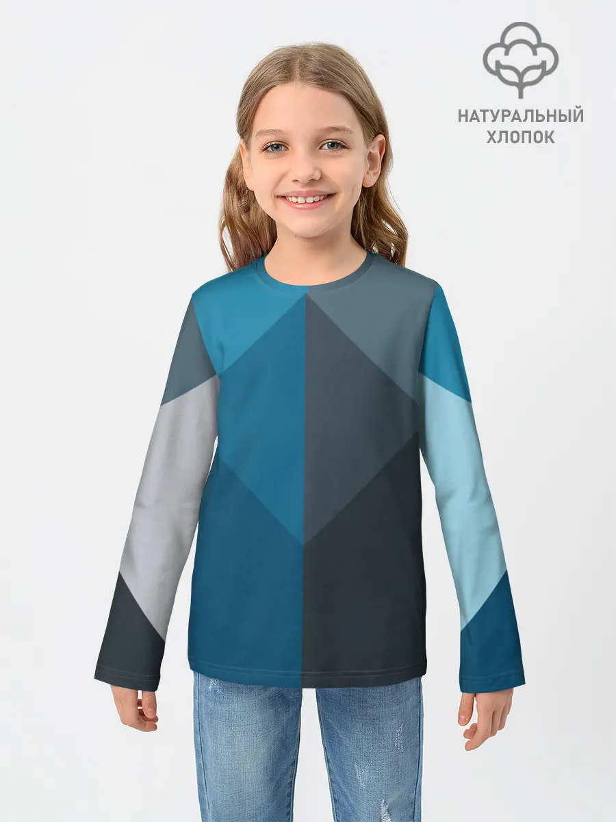 Детский лонгслив / Геометрия