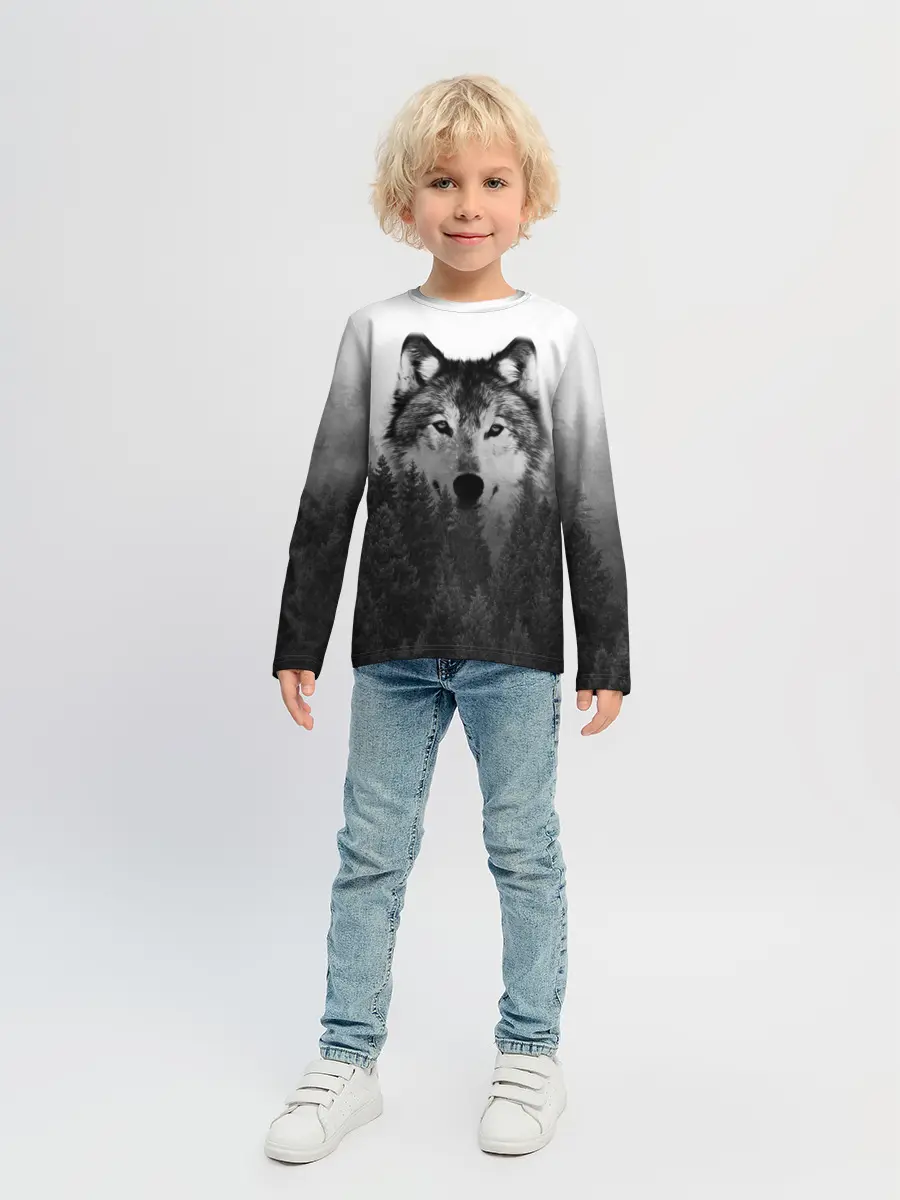 Детский лонгслив / Волк