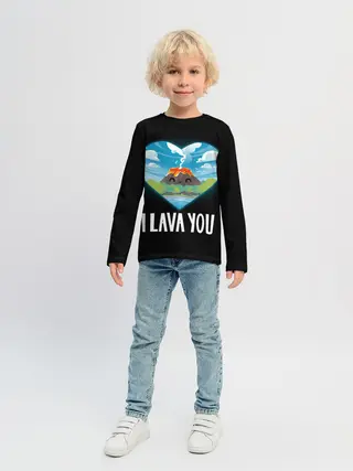 Детский лонгслив / I lava you