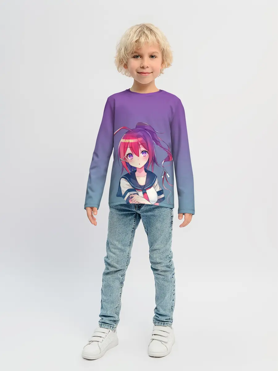 Детский лонгслив / девочка в форме
