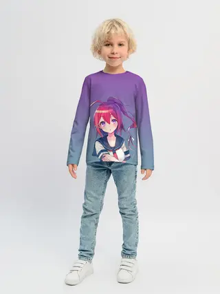 Детский лонгслив / девочка в форме