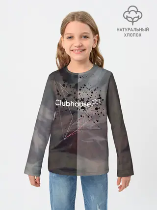 Детский лонгслив / Clubhouse | Клабхаус лого бразги