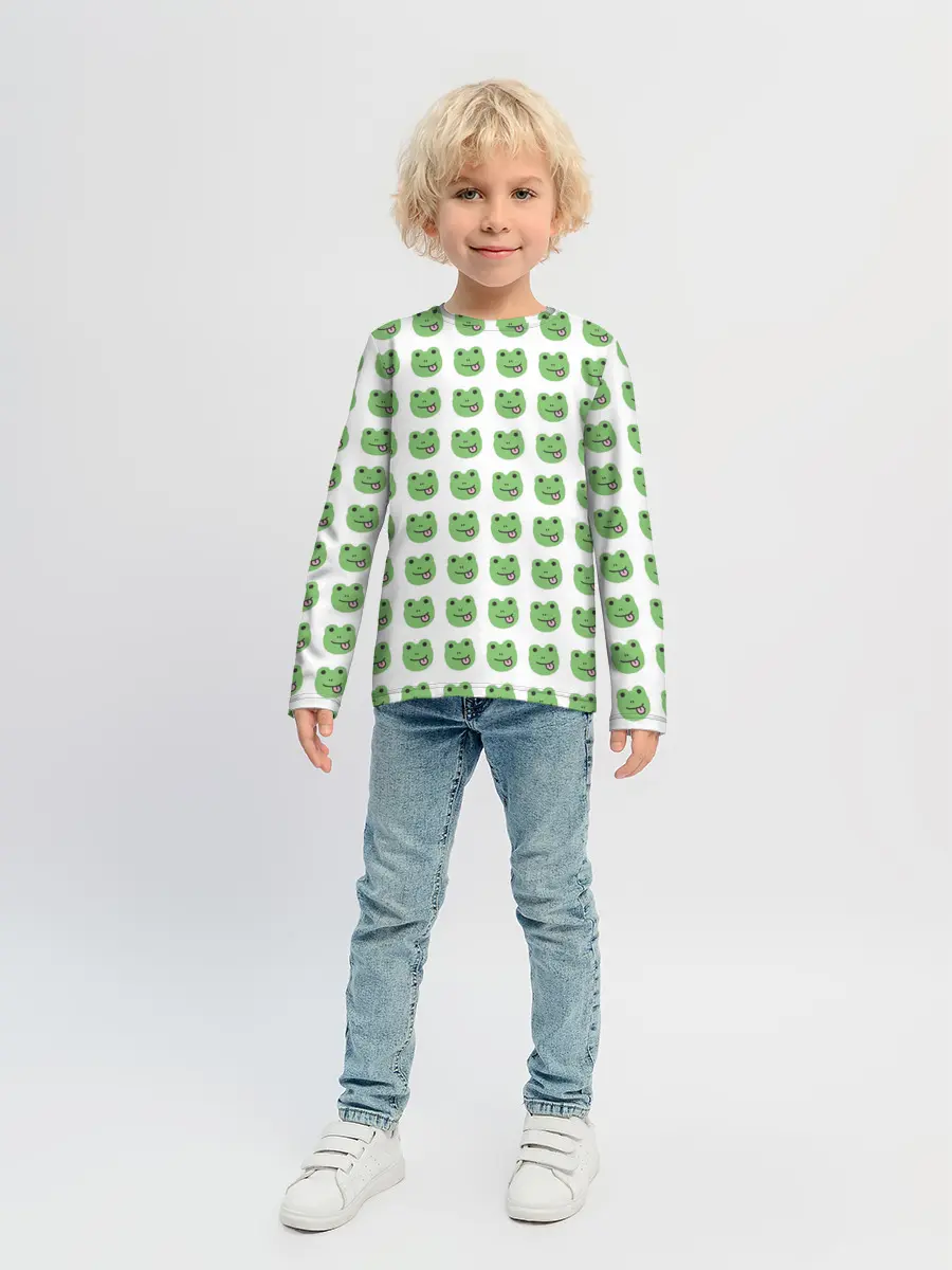 Детский лонгслив / лягушки