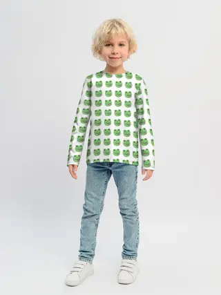 Детский лонгслив / лягушки