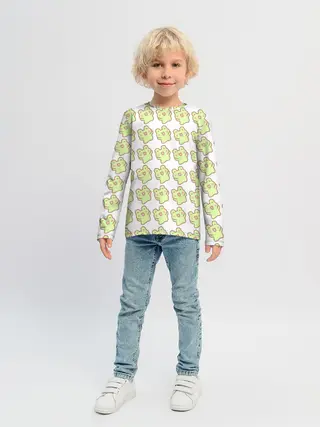 Детский лонгслив / счастливые лягушки