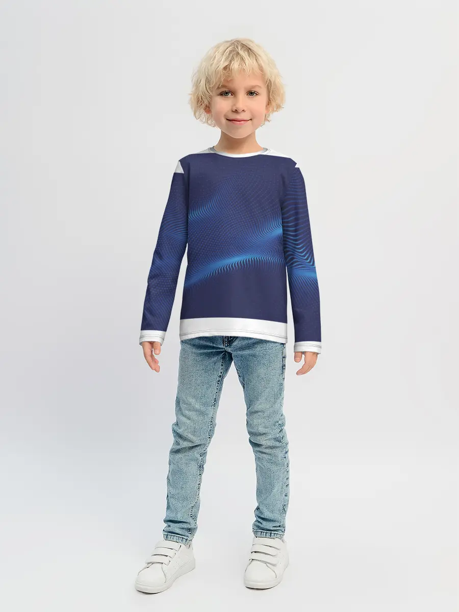 Детский лонгслив / 3D волна