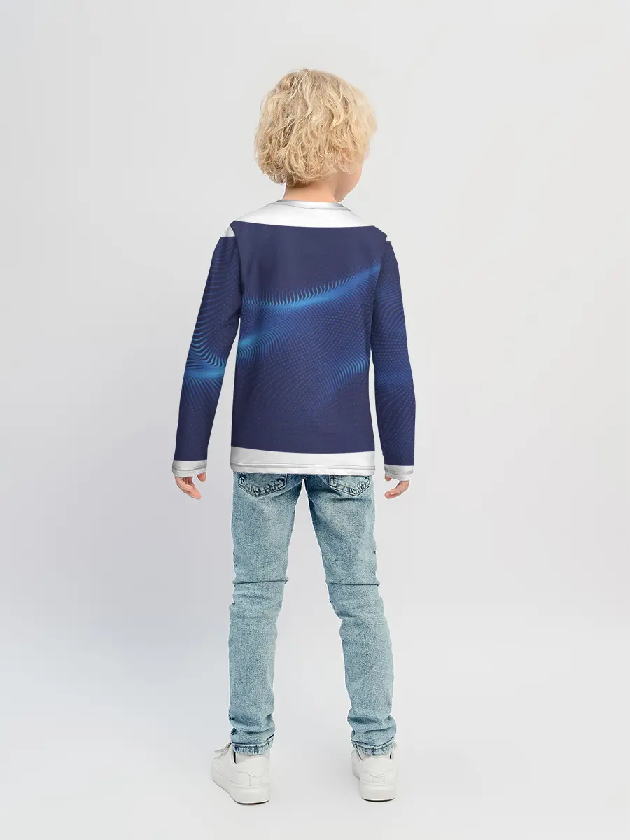 Детский лонгслив / 3D волна