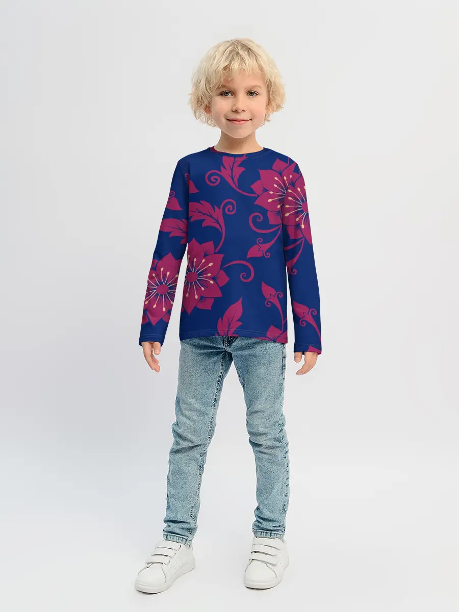 Детский лонгслив / Цветы