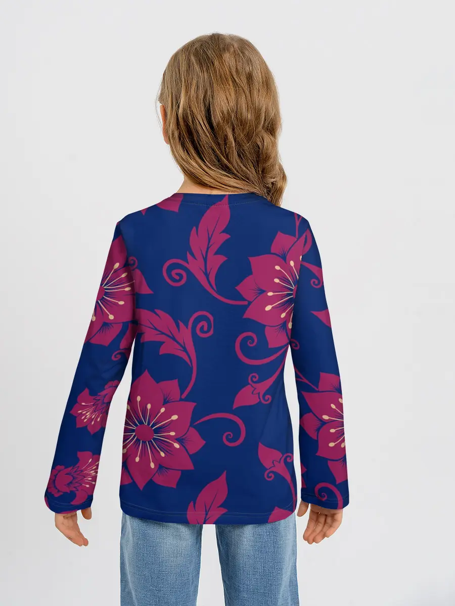 Детский лонгслив / Цветы