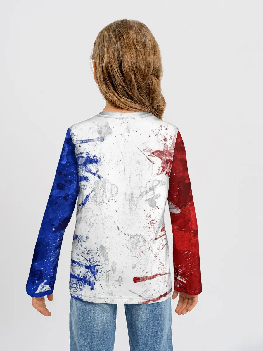 Детский лонгслив / BLUE WHITE & RED