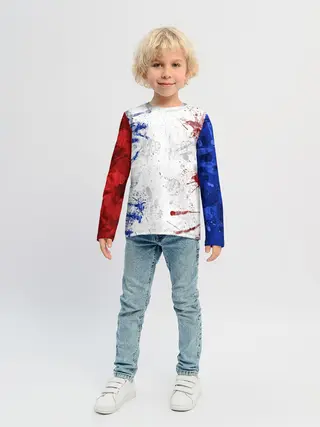 Детский лонгслив / BLUE WHITE & RED