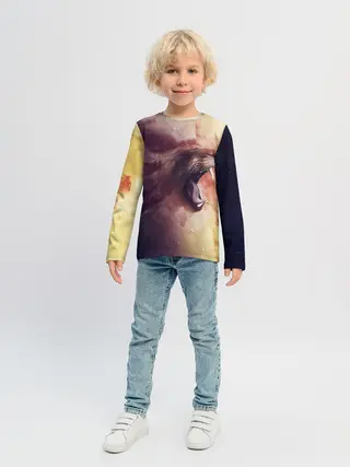 Детский лонгслив / TIGER ROAR