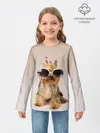 Детский лонгслив / собака в очках