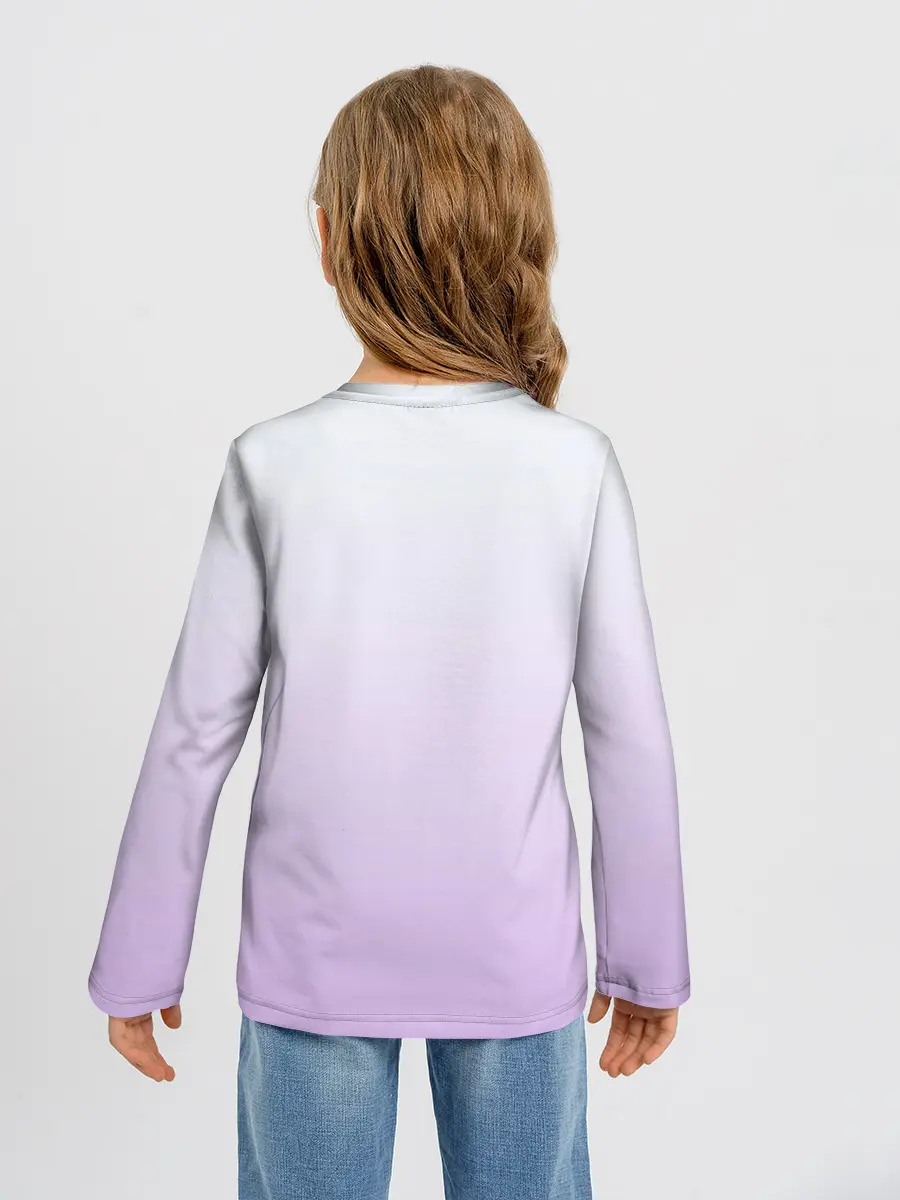 Детский лонгслив / акварельная птичка