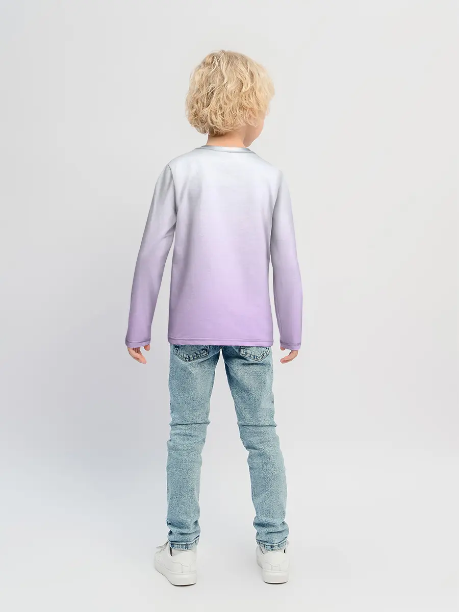 Детский лонгслив / акварельная птичка