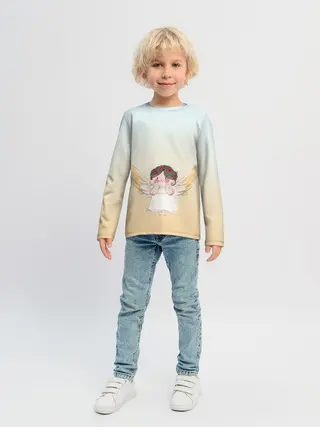 Детский лонгслив / акварельный ангелок