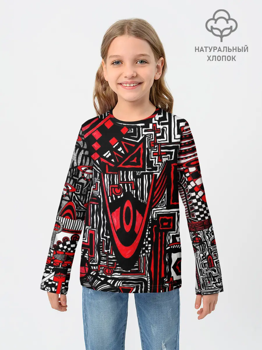 Детский лонгслив / Абстрактный Узор