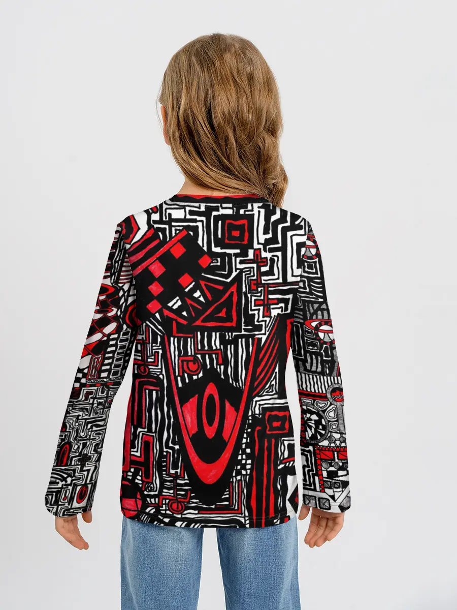 Детский лонгслив / Абстрактный Узор