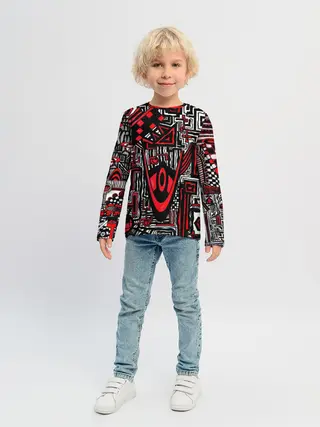 Детский лонгслив / Абстрактный Узор