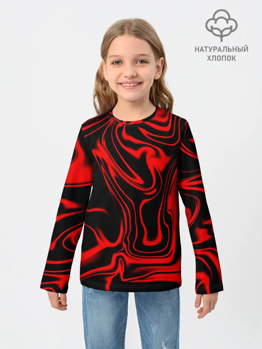 Детский лонгслив / Жидкий градиент