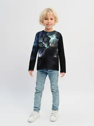 Детский лонгслив / Токийский гуль ночной город