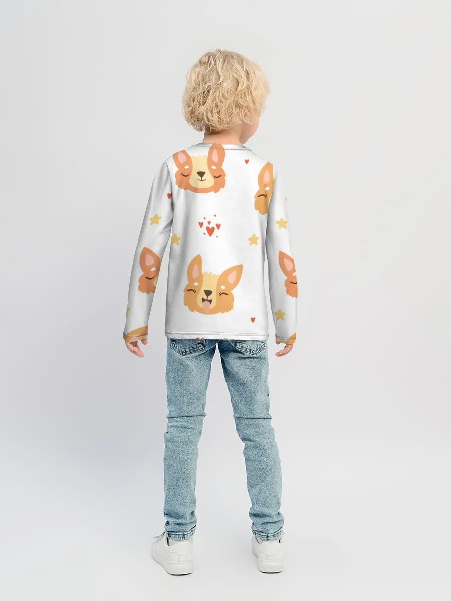 Детский лонгслив / Милый Корги