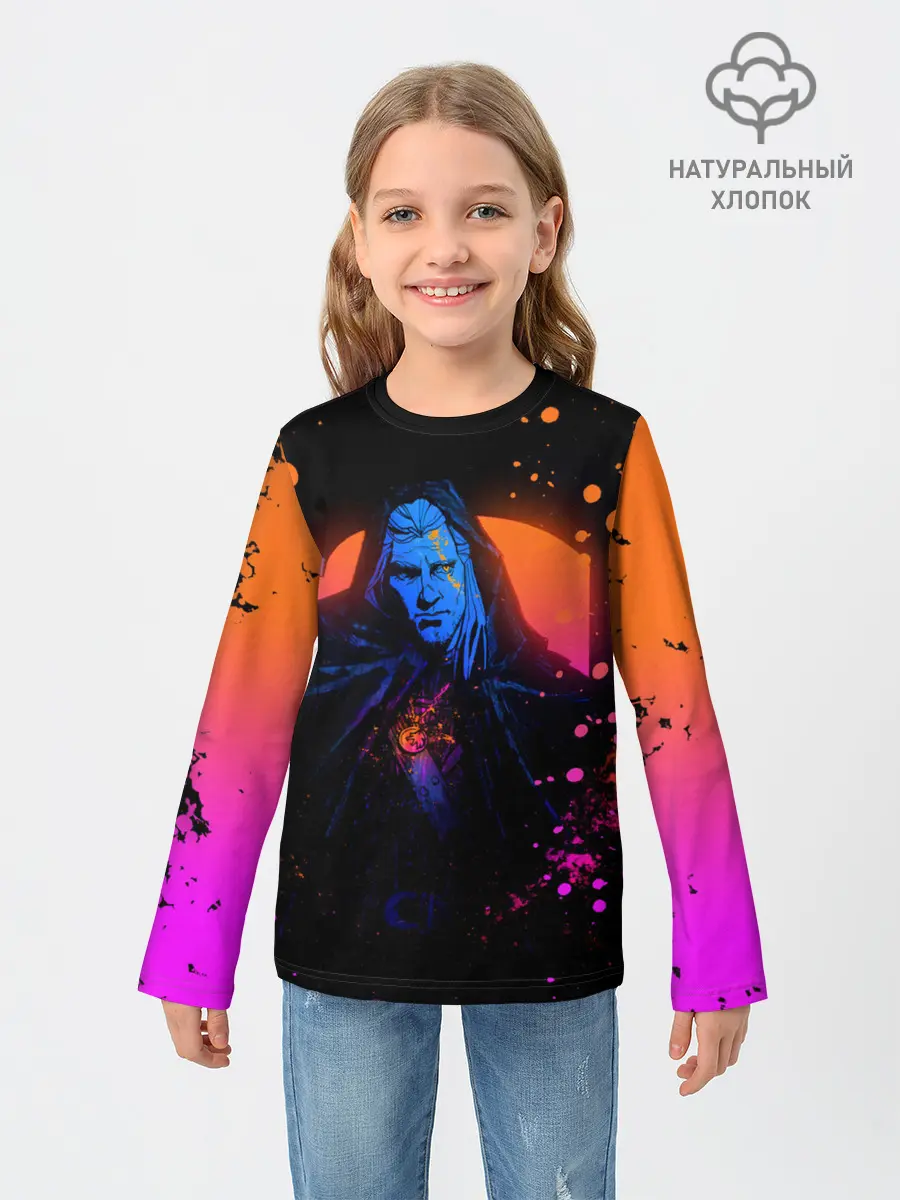 Детский лонгслив / Ведьмак в таверне