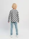 Детский лонгслив / Ч/б текстура в клетку