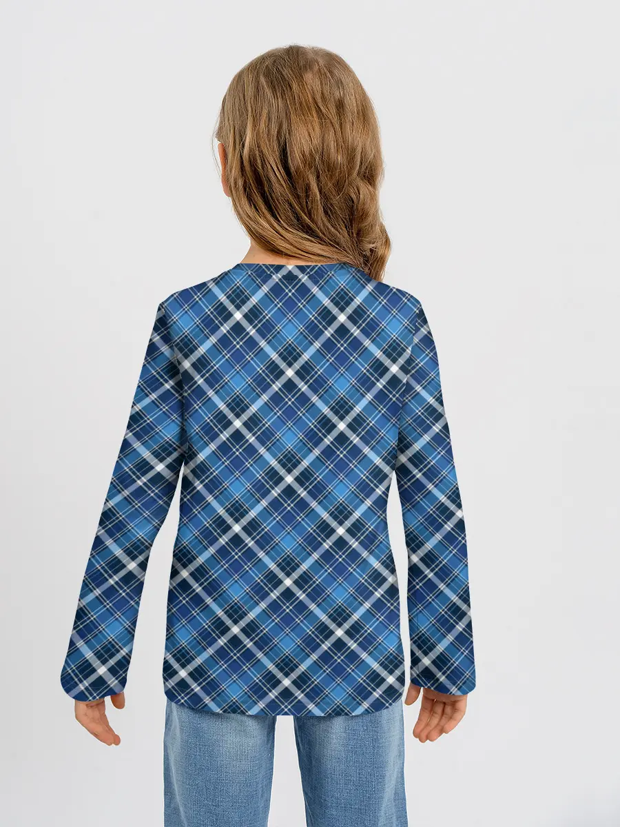 Детский лонгслив / Текстура в клетку