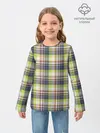 Детский лонгслив / Текстура в клетку