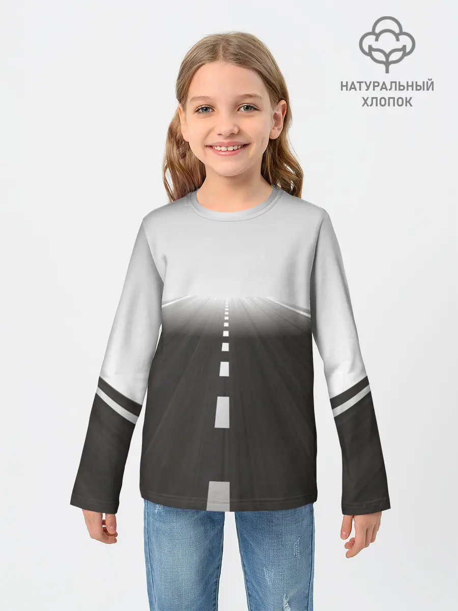 Детский лонгслив / Дорога, уходящая в даль