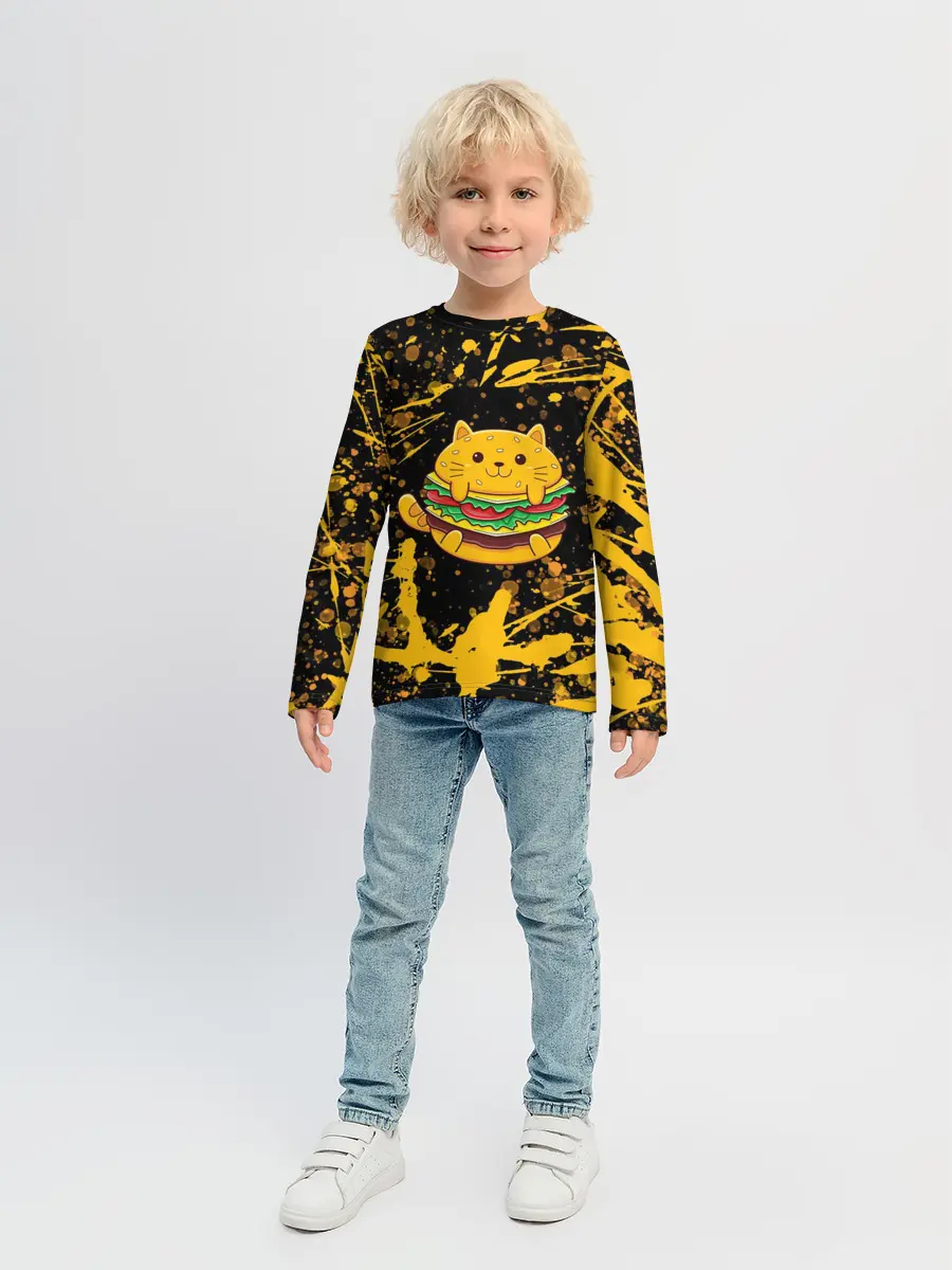 Детский лонгслив / Котобургер