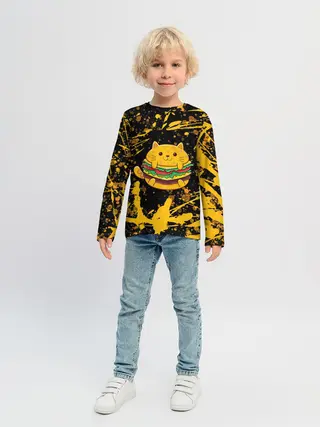 Детский лонгслив / Котобургер