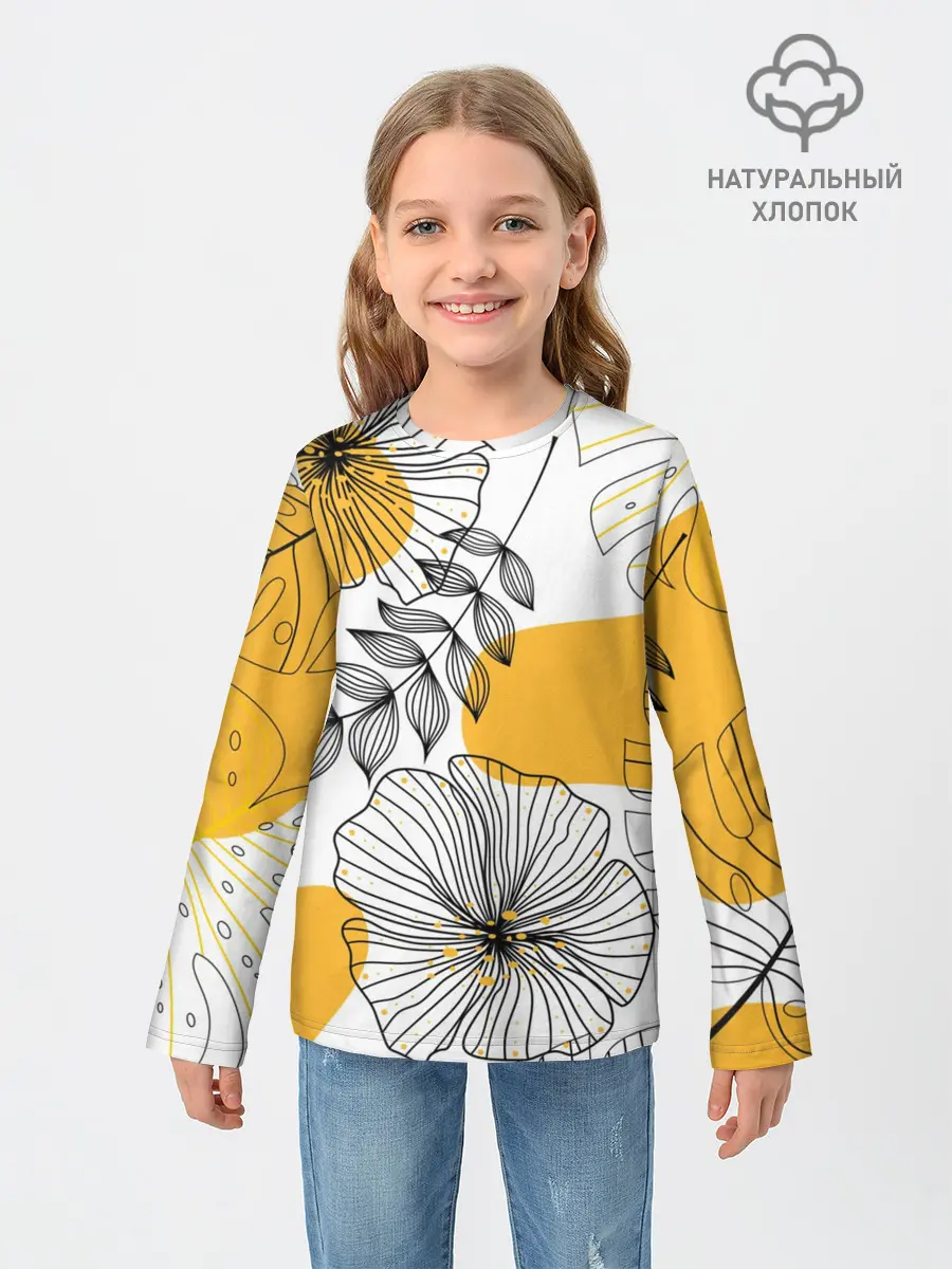 Детский лонгслив / Цветы
