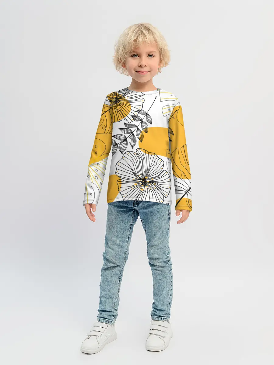 Детский лонгслив / Цветы