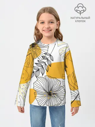 Детский лонгслив / Цветы
