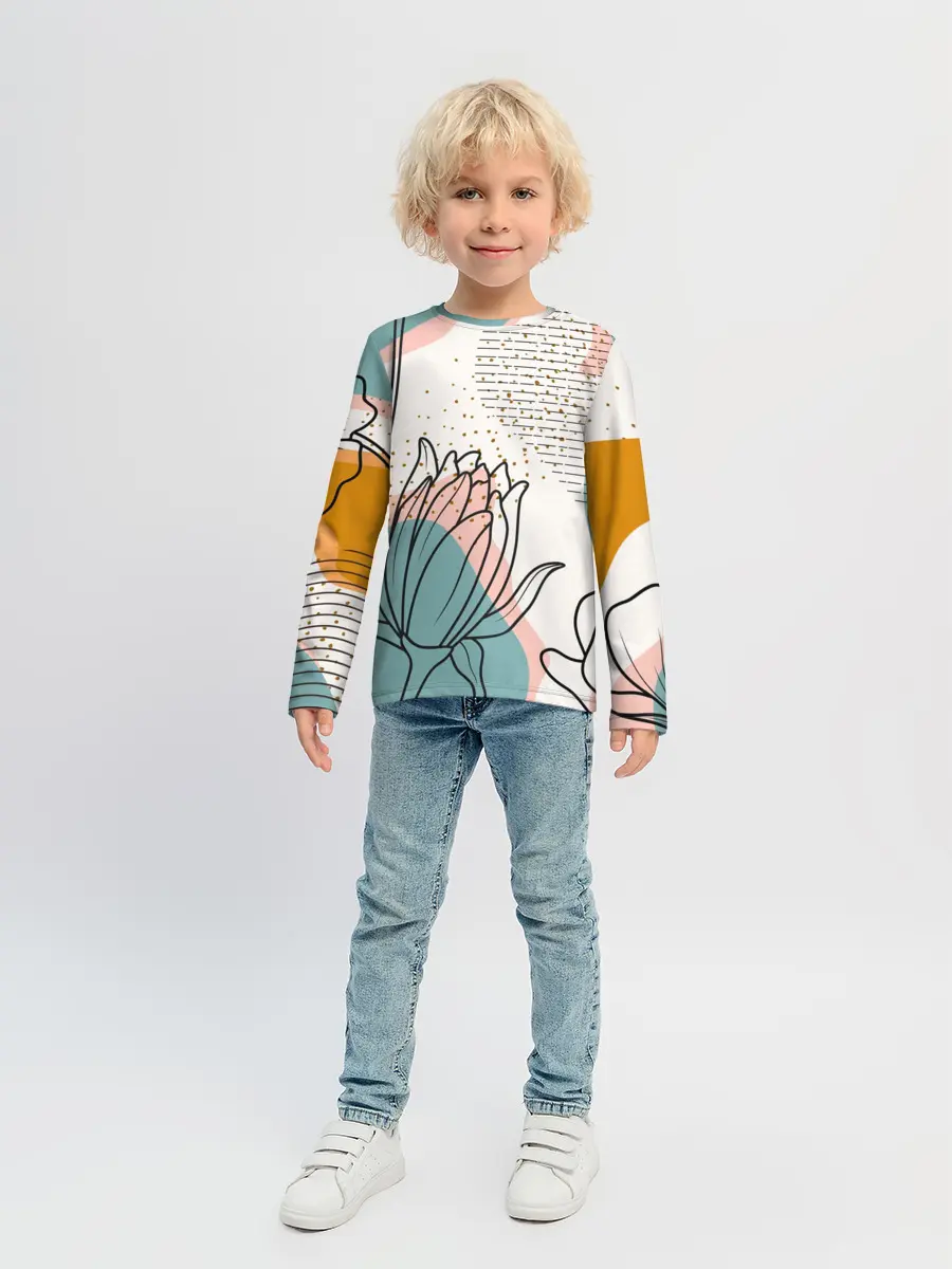 Детский лонгслив / Цветы