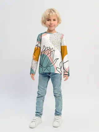 Детский лонгслив / Цветы