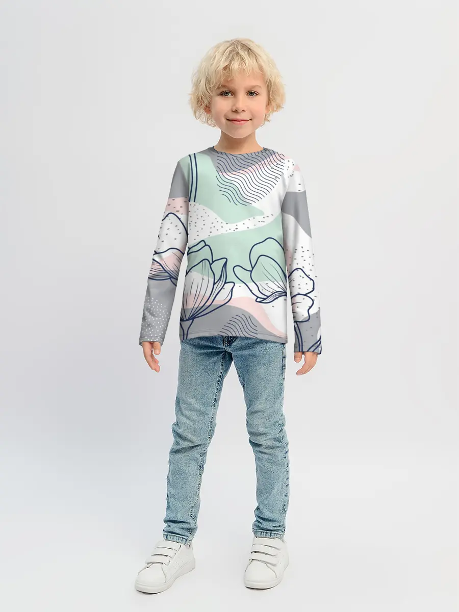 Детский лонгслив / Цветы