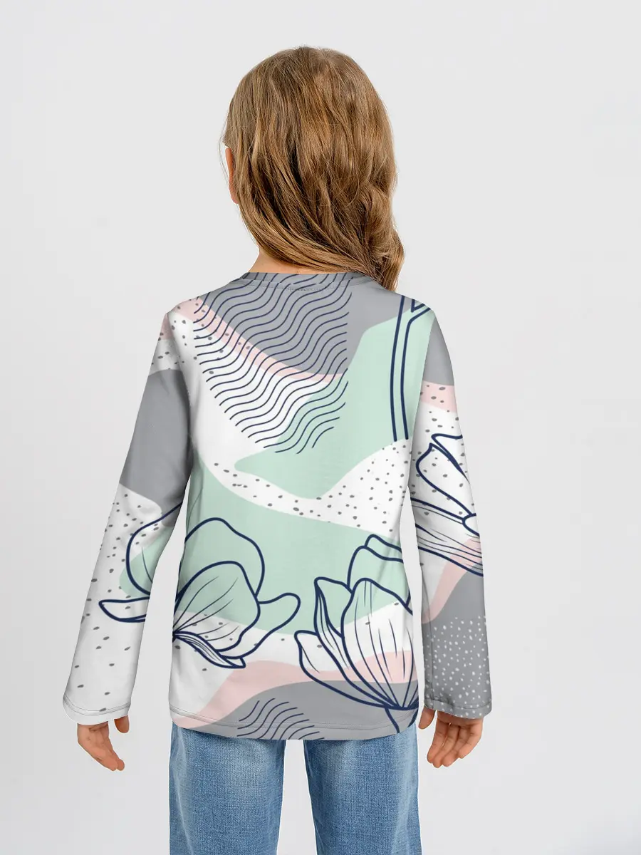 Детский лонгслив / Цветы