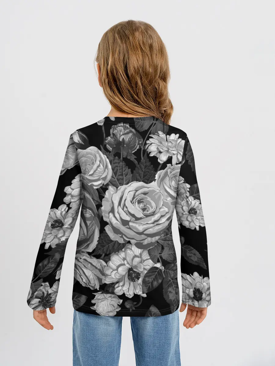 Детский лонгслив / Розы