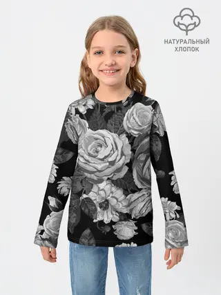 Детский лонгслив / Розы