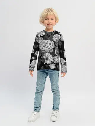Детский лонгслив / Розы