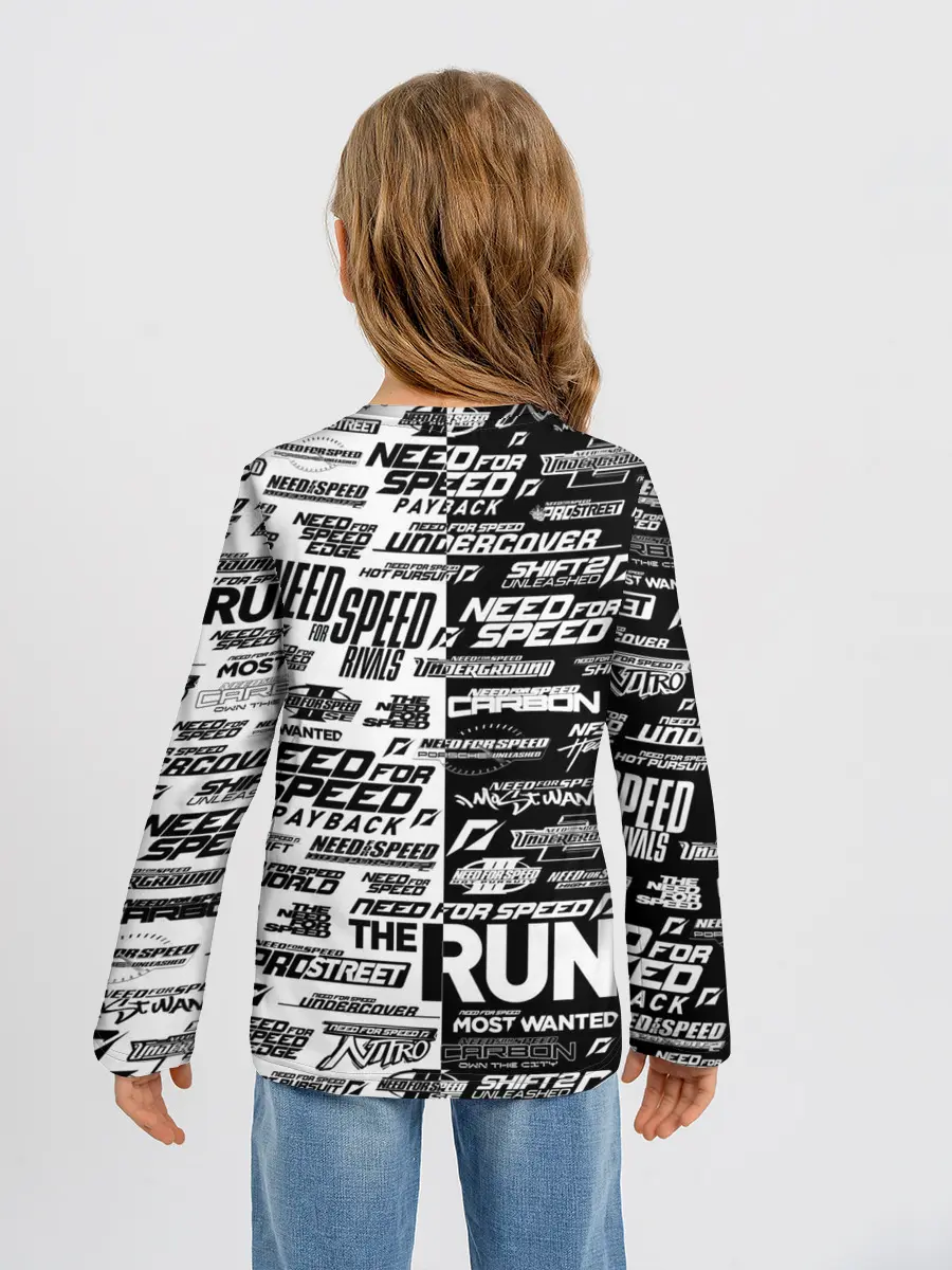 Детский лонгслив / NFS ALL LOGOS