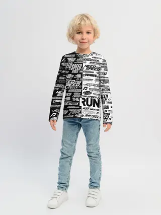 Детский лонгслив / NFS ALL LOGOS