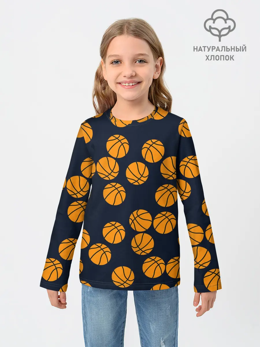 Детский лонгслив / Баскетбольные мячи