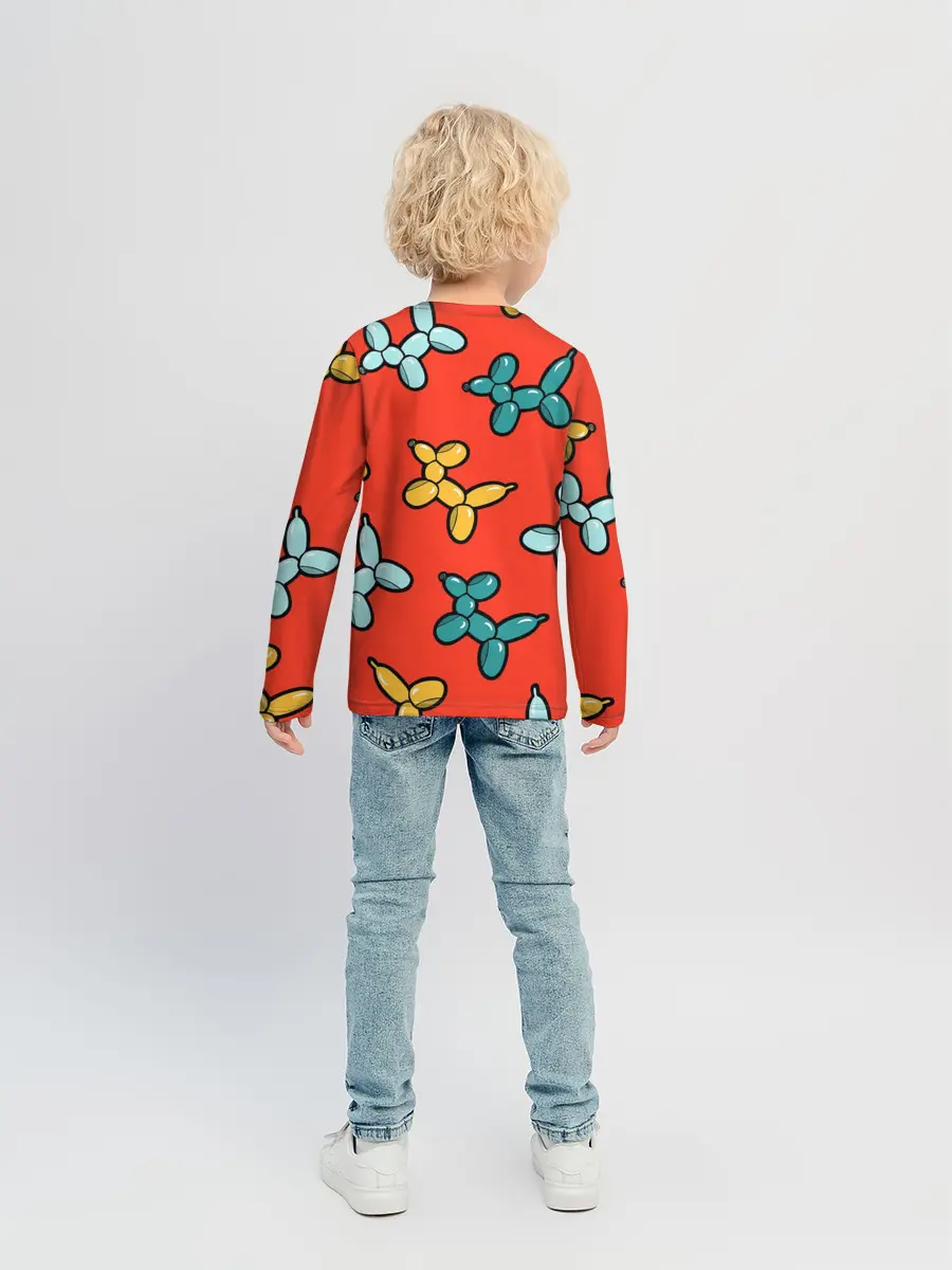 Детский лонгслив / Собачки шарики