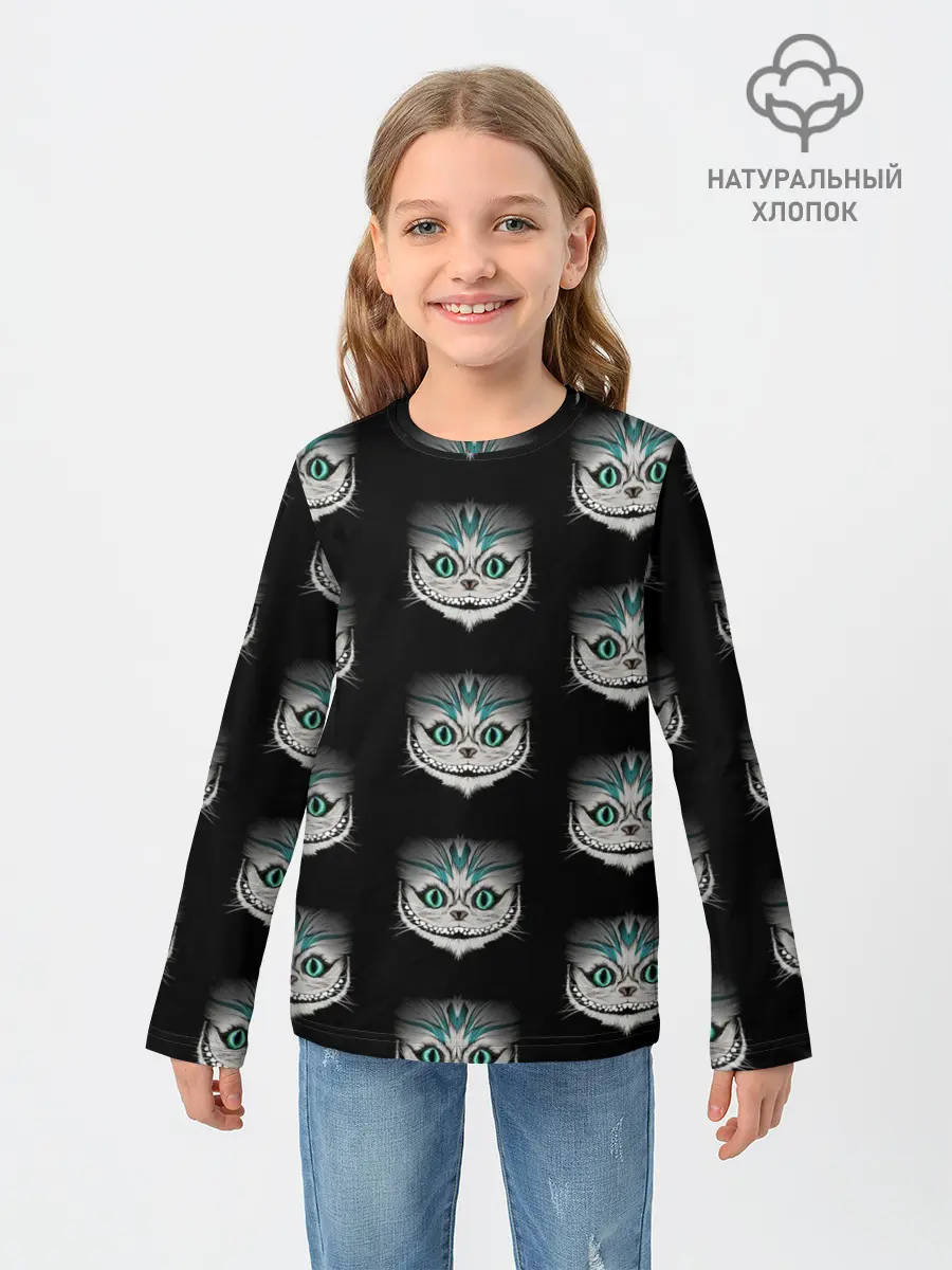 Детский лонгслив / Чеширские котики