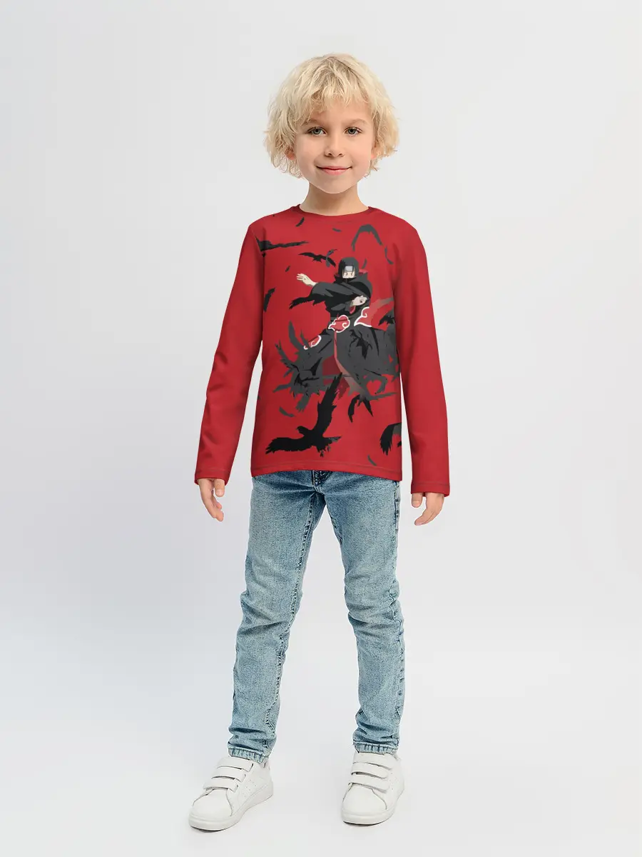 Детский лонгслив / Итачи И Вороны